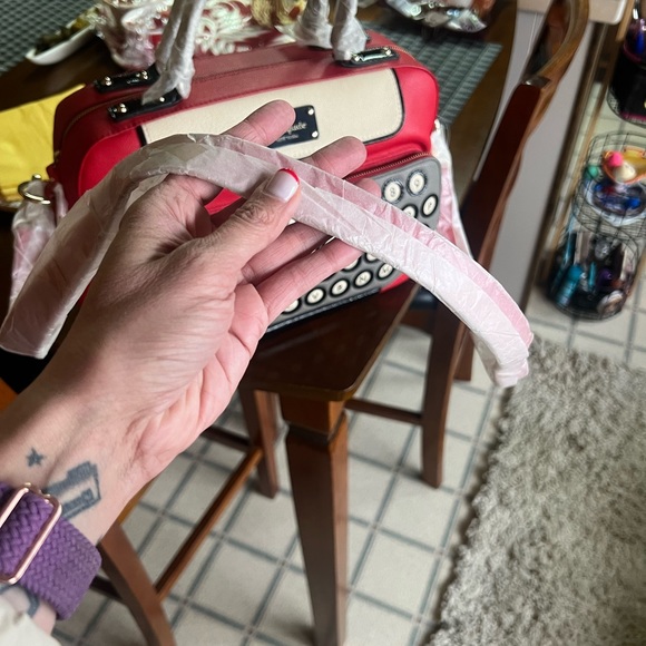 NWT UNICORN Kate Spade All Typed Up Clyde red leather typewriter bag circa 2010 - Picture 9 of 14